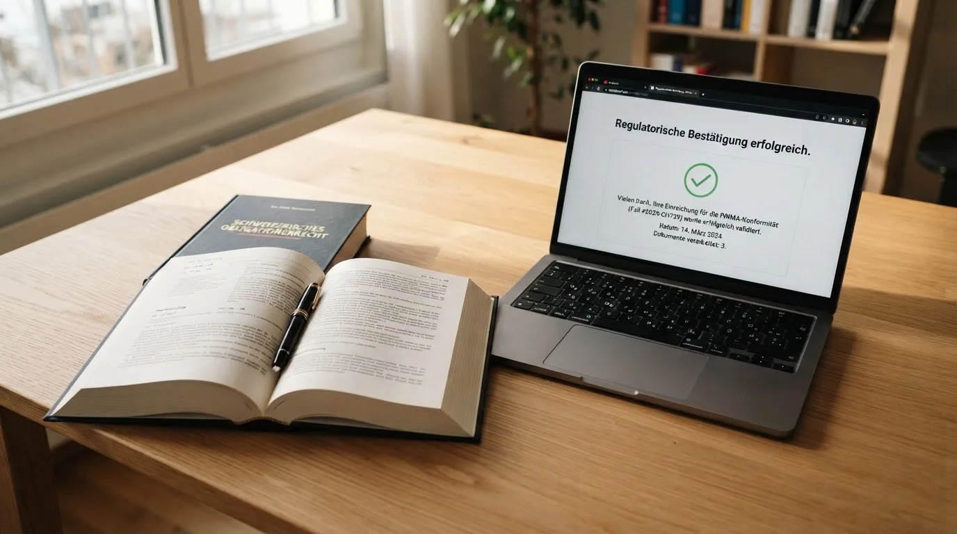 Amtliches Schreiben mit Stempel auf einem Schreibtisch neben einem Gesetzbuch — online casino bonusbedingungen